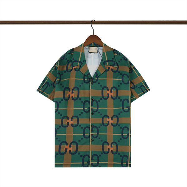 Camisas masculinas de grife de verão manga curta camisas casuais moda polos soltos estilo praia camisetas respiráveis camisetas roupas M-3XL LK20