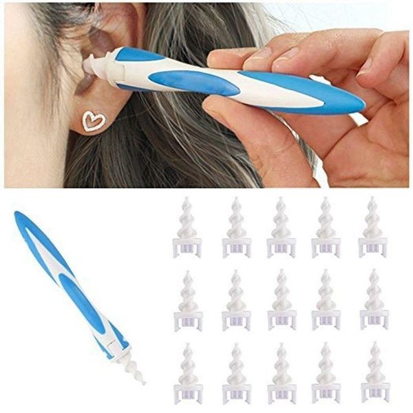 Trimmers 16pcs/Set Weiches Silikon -Spiralohrlöffel Ohrwachs -Entfernung Werkzeug Ohrreinigung Werkzeug Ohrhörer Reiniger Stecker Personal Ohrpflege Gesundheitsinstrument