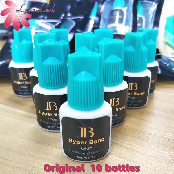 Ferramentas originais 10bottles Korea iB iBeauty 0.5s cola extensões de cílios de secagem rápida cola cola azul ciano tampa 5 ml