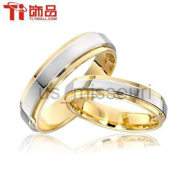 Anéis de banda Super Deal Tamanho 314 Aço de titânio Anéis de casamento de mulher e homem Casal Ringband ringcan gravura (o preço é para 1pcs) J230531