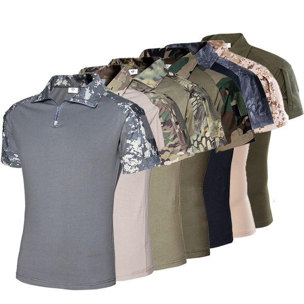 Magliette da caccia Camicie militari mimetiche Magliette da uomo Camicia tattica da esterno Asciugatura rapida Caccia Crop Top Abbigliamento da allenamento Maglietta dell'esercito Escursionismo 230530