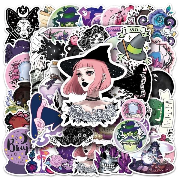 Adesivos infantis de brinquedo 103050pcs Horror Bruxa do boticociceiro DIY Laptop Skateboard Skateboard Decals Sticker para Kid Toys 230530