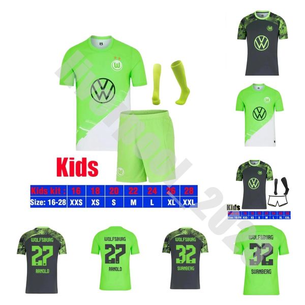 23 24 VFL Wolfsburg Jerseys Lacroix Van de Ven 2023 2024 Arnold Svanberg Camisa de futebol Marmoush Wind Waldschmidt Wimmer Nmecha Gerhardt Philipp Uniformes