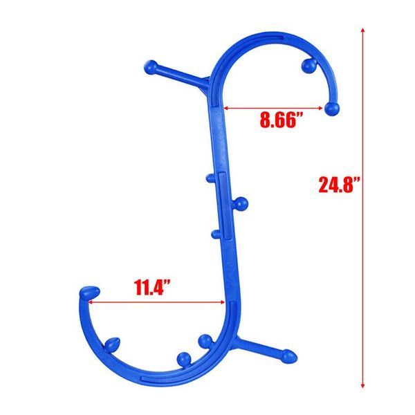 Gancio per bastoncino da automassaggio con punto di innesco per il sollievo dal dolore corporeo. Gancio portatile a forma di S. Bastone da massaggio per il rilassamento del collo e della schiena