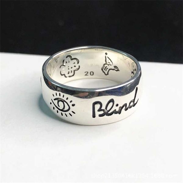 2023 Neuer Designer-Schmuck, Armband, Halskette, Ring, Blume, Vogel, geschnitzter Totenkopf-Ring, Sterling-Liebe, furchtlos, breit, schmal, Paar, Liebhaber, Männer, Frauen