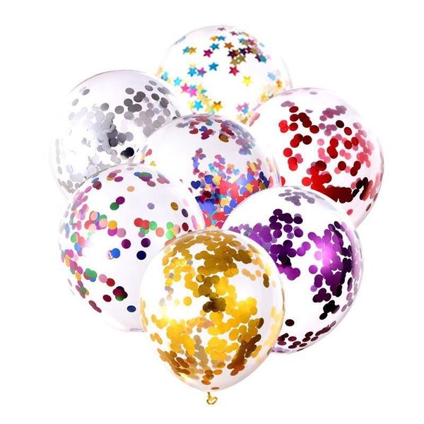 Decorazione per feste Palloncini in lattice riempiti con paillettes da 12 pollici Moda Mticolor Palloncini trasparenti Novità Giocattolo per bambini Compleanno Vt1706 Drop De Dhz5A