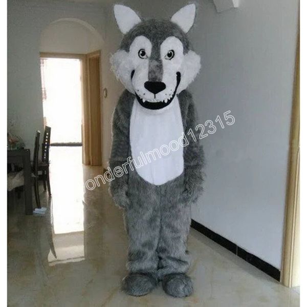 Costumi della mascotte del lupo di alta qualità Carnevale Regali di Hallowen Unisex Adulti Fancy Party Games Outfit Holiday Outdoor Advertising Outfit Suit