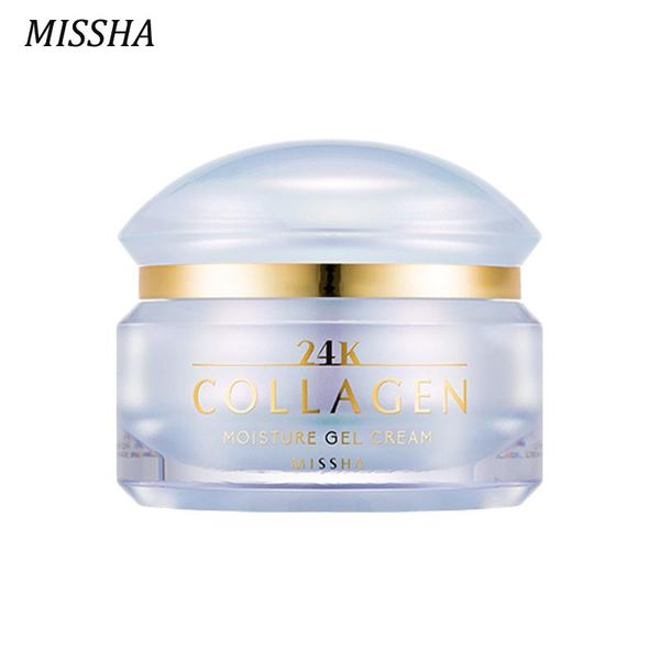 Sun Missha 24K Kollagen Feuchtigkeit Gel Creme 50 ml Anti -Aging -Gesichtsstrafe Entfernen Sie Falten Hautpflegemittel Mois Korea Kosmetik Kosmetik