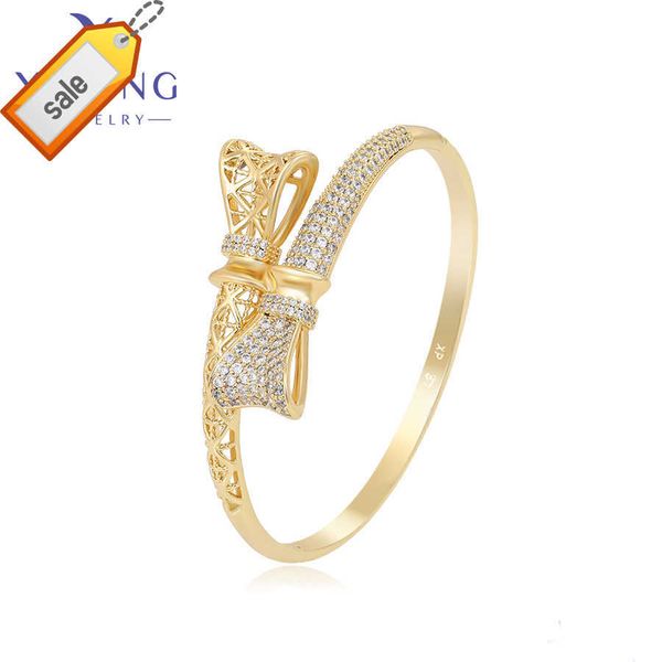 X000448773 Xuping gioielli 14k color oro design semplice braccialetto braccialetti regali per le donne regalo elegante alla moda per la madre Bangle