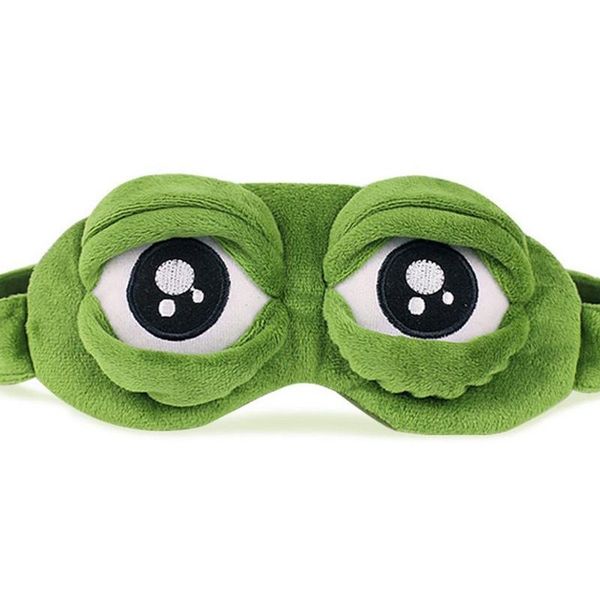 Animali 1pcs morbido 3d rana triste per occhio addormentato maschera peluche per occhio fumetto maschera maschera ombretto da viaggio benda