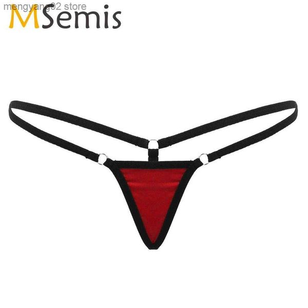 Cueca calcinha MSemis Roupa íntima feminina Erotic Micro Mini Lingerie Super Low Rise T-Back Tanga fio dental Cuecas de biquíni Sexy Hot Calcinha T23601