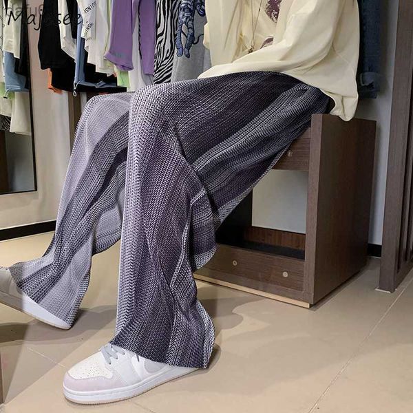 Herrenhosen Gestreifte Männer Casual Hosen Gerade Harajuku Paare Plus Größe S-3XL Hip Hop Baggy Alte Mode Wischen Hosen Frühling Pantalones L230520