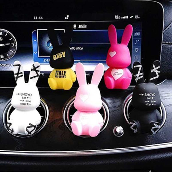 Decorazioni Prese d'aria Profumo Clip Deodorante Coniglio Auto Interni Fragranza Sapore Cute toon Dolls Ornamento per auto Accessori Regali 0209 L230523