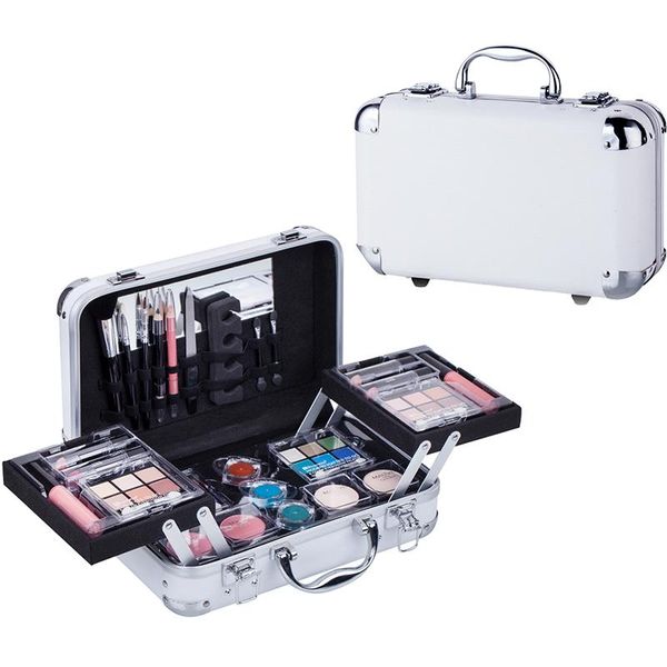 Set DUER LIKA Bianco portatile professionale 24 colori ombretto Blush fondotinta cosmetico cipria set trucco ombretti tavolozza