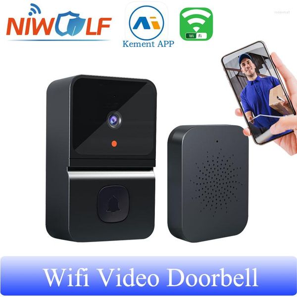 Campanelli Wifi Videocitofono Videocamera Visione notturna Citofono vocale o campanello di benvenuto wireless 433 MHz Allarme di sicurezza per la casa intelligente