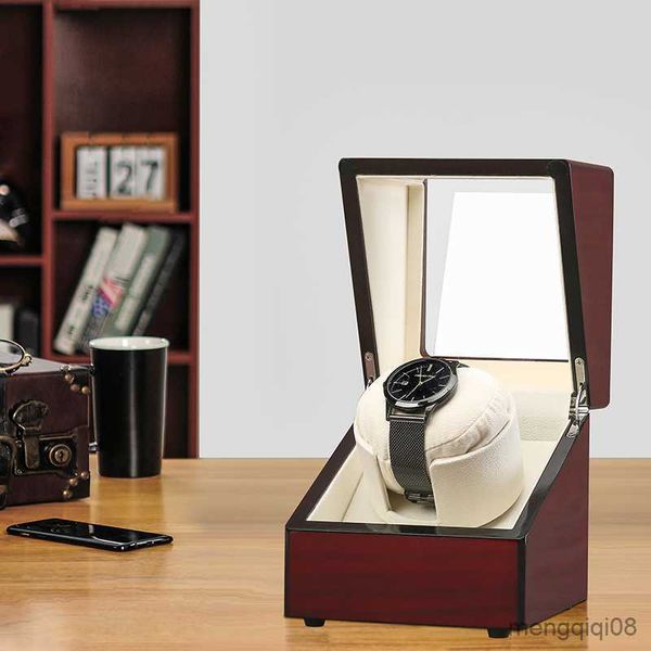 Caixas de relógios Caixas Pinte Placa automática Wood Winding Exibir o suporte da caixa de armazenamento de jóias