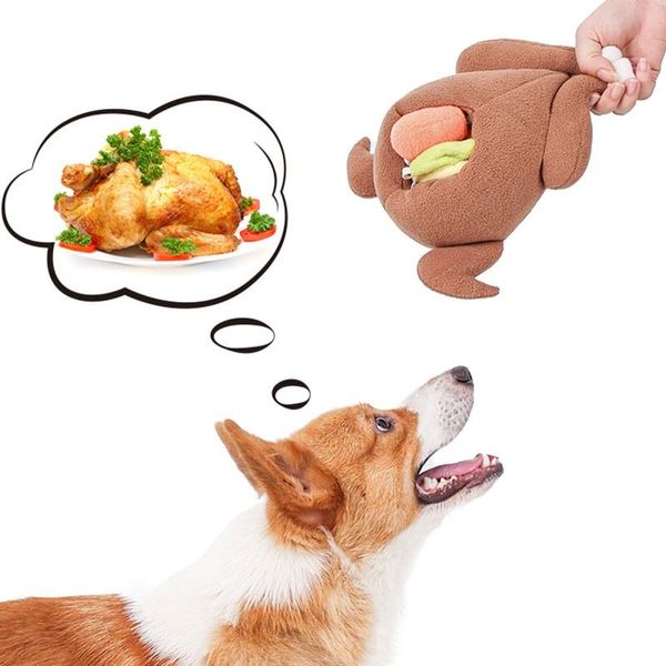 Equipamento cão snuffle pelúcia peru brinquedo para cães de estimação interativo forrageamento mastigar brinquedos esconder procurar reduzindo o tédio prevenindo a obesidade