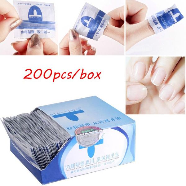 Analyzer 200pcs/Box Manicure Удаление обертывания падки для снятия лака для ногтей