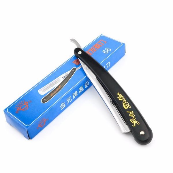 Bıçaklar Düz Razor Fold Tıraş Jilet Altın Dolar Üst düzey Paslanmaz Çelik Model 66 Perakende Kutusu 10 PCS/LOT YENİ