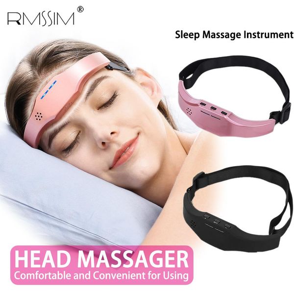 Relaxamento cabeça elétrica massageador monitor de sono enxaqueca alívio massageador insônia terapia liberação estresse dispositivo terapia do sono dormir di