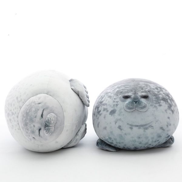 Plüschkissen Kissen Angry Blob Seal Kissen Chubby 3D Neuheit Seelöwe Gefüllte Puppe Spielzeug Baby Weiches Schlafkissen Geschenke für Kinder Mädchen 230530