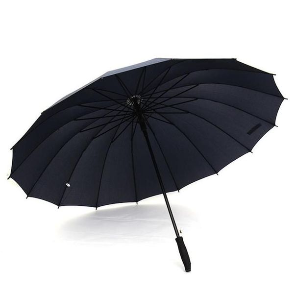 Guarda -chuvas guarda -chuva longa maçaneta reta à prova de vento sólida pongee homens homens de sol com um logotipo personalizado chuvoso dh0803 entrega de gota home dhplc