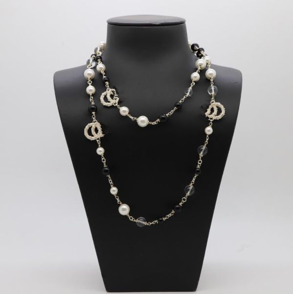 Подвесные ожерелья моряк модные длинные жемчужные ожерелья цепь для женских вечеринок любители свадьбы Подарки подарки для невесты дизайнерские украшения канала 81