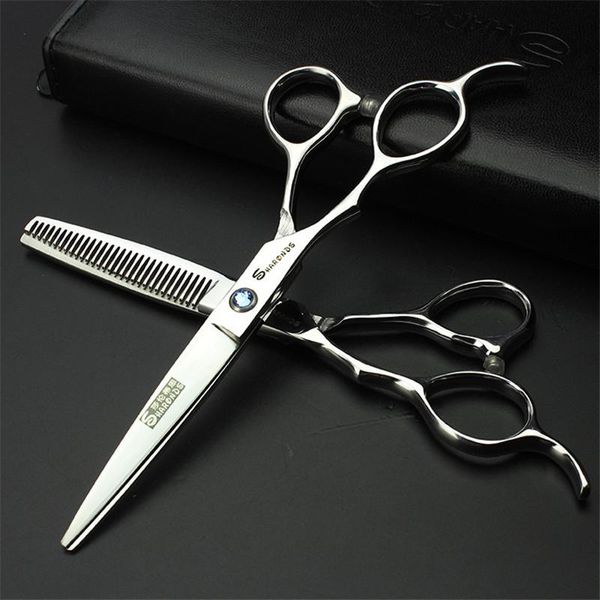 Werkzeuge Linkshänderschere Japan 440c Friseurschere 6 Zoll professioneller Salon Friseurschere Schnittfriseur Haarstyling