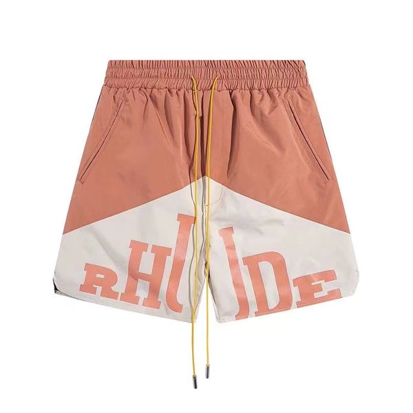 shorts de grife RHUDE Shorts masculinos Shorts de natação masculinos femininos Calças de ginástica Casual Shorts de praia Shorts soltos para homens femininos