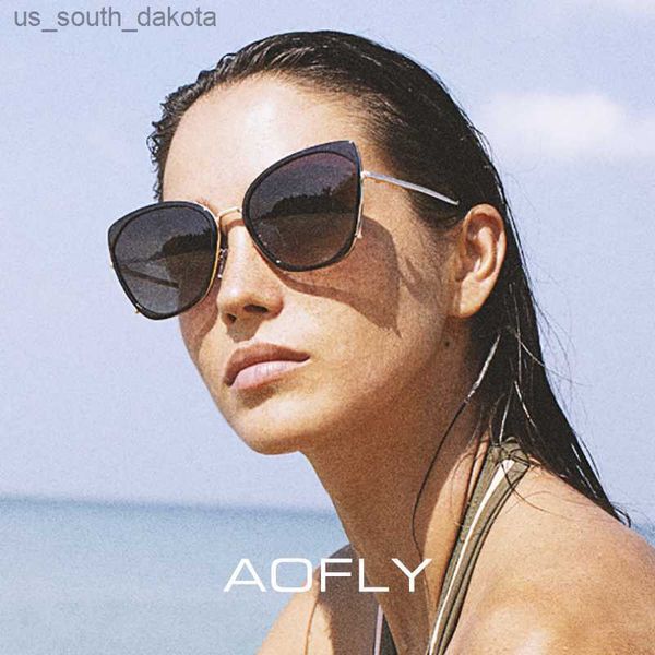 AOFLY Luxus Frauen Sonnenbrille Mode Übergroßen Cat Eye Gradienten Sonnenbrille Weibliche UV400 Brillen Shades Damen Oculos De Sol L230523