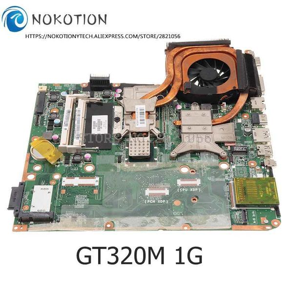 Motherboard Nokotion 605698001 für HP Pavilion DV7 DV73000 Laptop Motherboard DDR3 GT320M 1 GB kostenloser CPU+Heizkörper