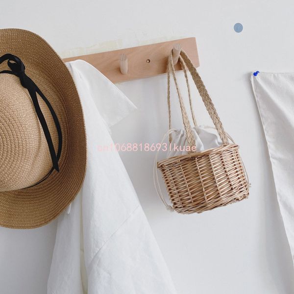 Handtaschen Mini-String-Handtasche für Kinder, niedliche Stroh-Tragetaschen für Babys, Mädchen, Jungen, Rattan, Strandurlaub, Handtasche, Kleinkind-Geldbörsen und Handtaschen 230530