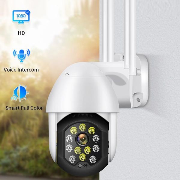 Açık PTZ Kablosuz CCTV 1080P Full HD IP Kamera WiFi Güvenlik Eylem Algılama Su geçirmez cihaz kontrolü