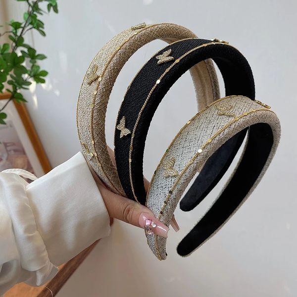 Chain de alta corrente Sponge Sponge Band Band Fashion Hair Acessórios para mulheres Trend Trend Hair Band Hair Band meninas de cabeça novo