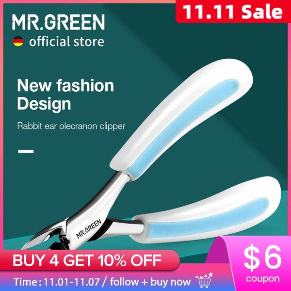 Lieferungen Mr.Green ToeNail Clippers Kaninchenohren Professionelles Pediküre -Werkzeugnagel -Clippers Antisplash Ingrown Cutters Maniküre -Werkzeuge Sets