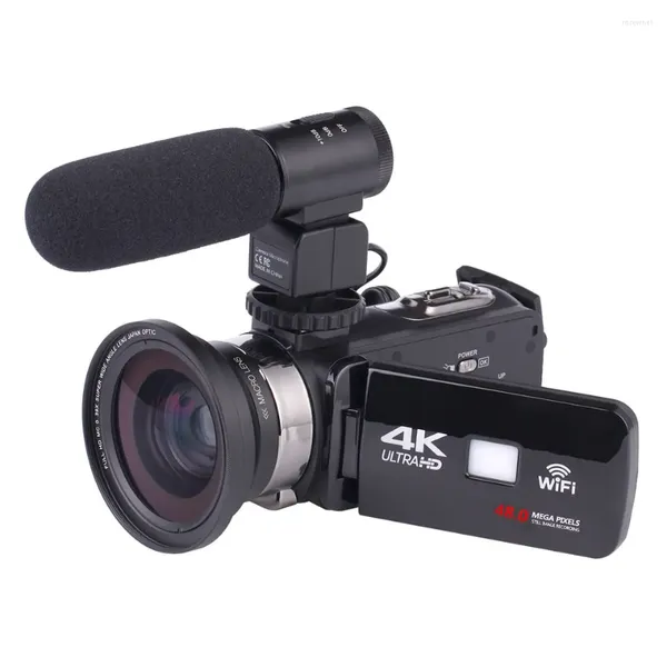 Camcorder Professionelle 18X Wifi 48MP Camcorder HDV 4k Digital-Videokamera mit IR-Nachtsicht