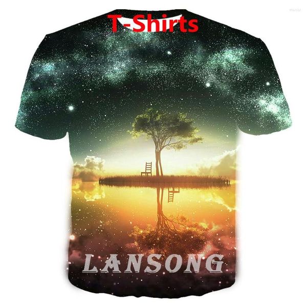 Erkek Tişörtleri Galaxy Tree 3D Baskı Gömlek/Sweatshirt/Hoodie/Pantolon Erkekler Harajuku Komik Serin Tee Sokak Giyim Hip Hop Camisetas Hombre