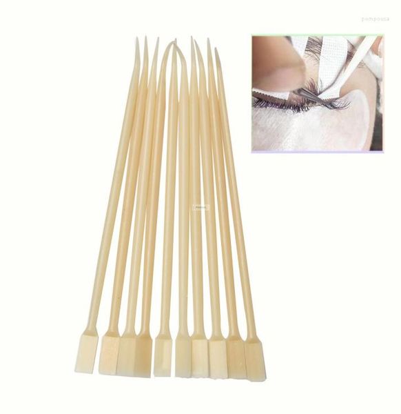 Falsche Wimpern 10 stücke Wimpern Pick Stick Dauerwelle Pad Stange Recycle Schild Heben Curler Make-Up Werkzeuge Zubehör Applikator