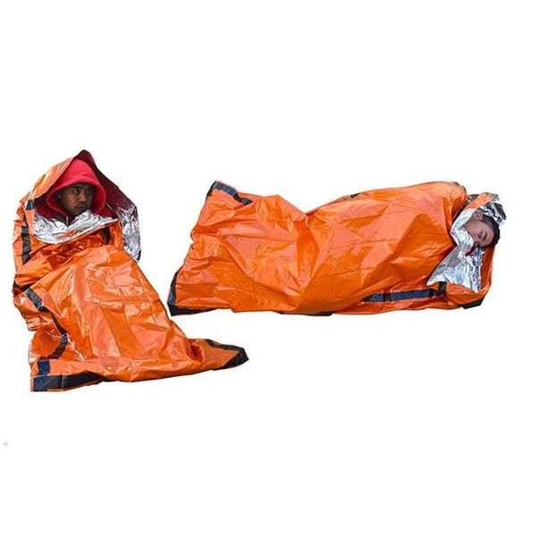 Set da giardino Vita all'aria aperta Sacco a pelo di emergenza Tenere al caldo Impermeabile Pe Alluminio Ailm Coperta di pronto soccorso Cam Strumenti di sopravvivenza Drop Dhia7