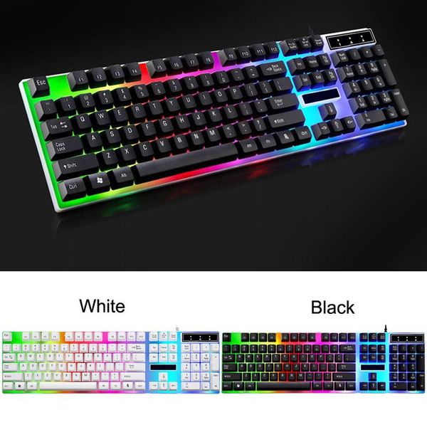 Combos-Tastatur, kabelgebunden, USB-Gaming-Maus, flexible polychromatische LED-Leuchten, Computer-Tastatur mit mechanischem Gefühl, Hintergrundbeleuchtung, G21