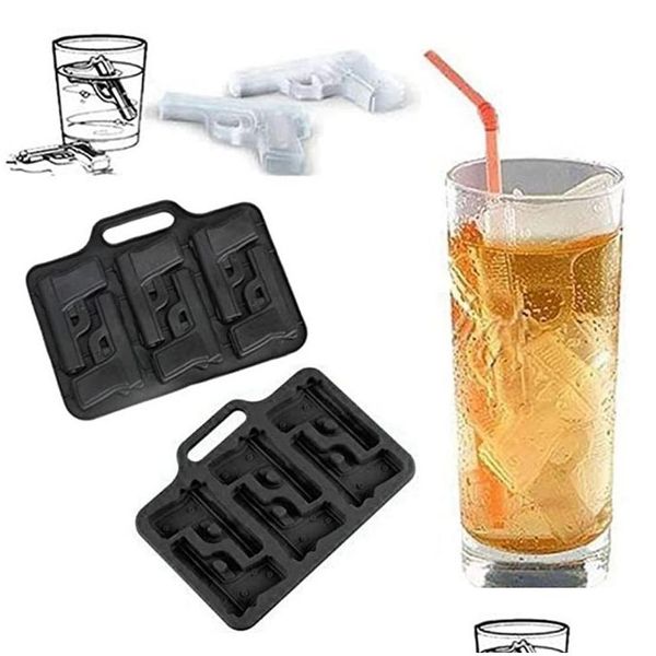 Ferramentas de sorvete Bandeja criativa Mod 6 Pistolshaped Cake Chocolate Lattice Mold Mold Bar Party Food Grade Cube Molds VT1523 Drop dhznc