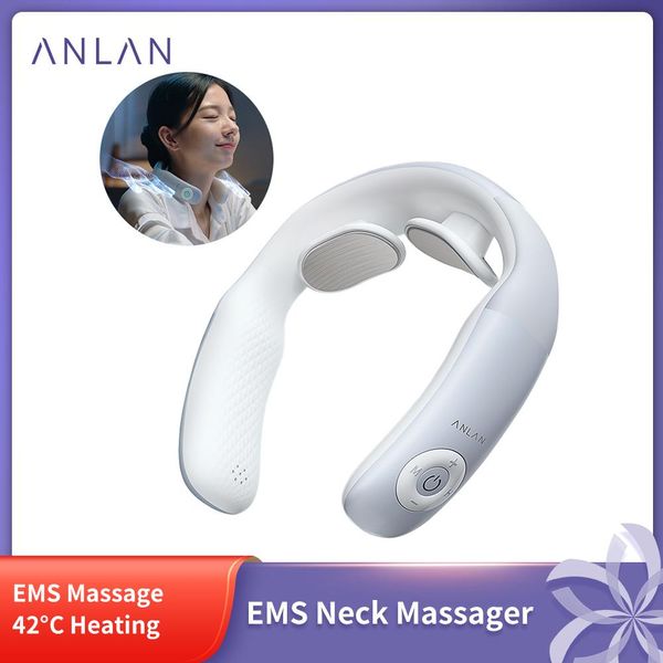 Rilassamento ANLAN Smart Neck Massager Massaggio per le spalle Impulso elettrico Vertebra cervicale Riscaldamento portatile Strumento per alleviare lo stress Assistenza sanitaria