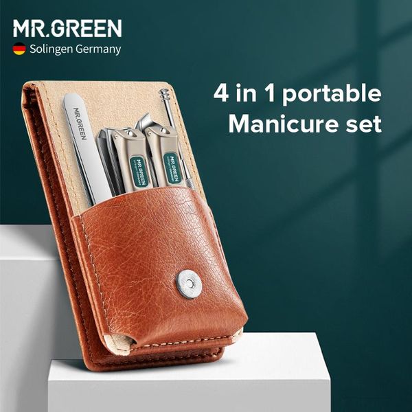 Formteile Mr. Green Manicure Set Professionelles Pediküre Kit Edelstahl Nagel Clippers Werkzeug Reise Nagelschere für Frauen Männer Erwachsene