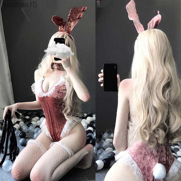 Slips Höschen Frauen süße Anime Bunny Cosplay Kostüm Halloween Ladies Sexy Jumpsuit Erotisches Cosplay Kawaii Dessous Nachtclub Erotische Kostüm L230518