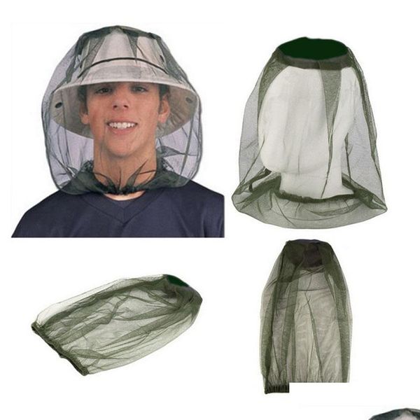 Chapéus de festa Antimosquito Cam Cam Cam Hedging de Midge Midge Mosquito Inseto Hat Hat Bug Mesh Cabeça Face Face Protector DH0891 Drop De Dhxl3