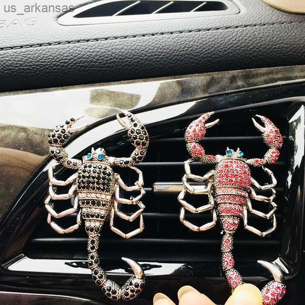 Decorações de purificadores de ar de carro Joormom Difusor de carro colorido Diamante colorido Scorpion Scorpion Scorpion Fragrance Acessórios de interiores Ornamentos 0209 L230523