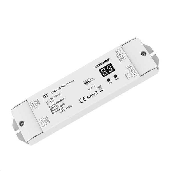 AC 1 canale Triac DALI Dimmer DT AC110V-230V 150-360W Max 1.5A Display numerico per LED Lampada dimmerabile Luce a incandescenza alogena