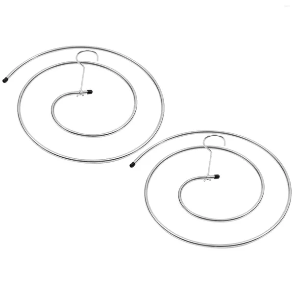 Cabides 2pcs aço inoxidável em forma de espiral secagem cabide para a lençol