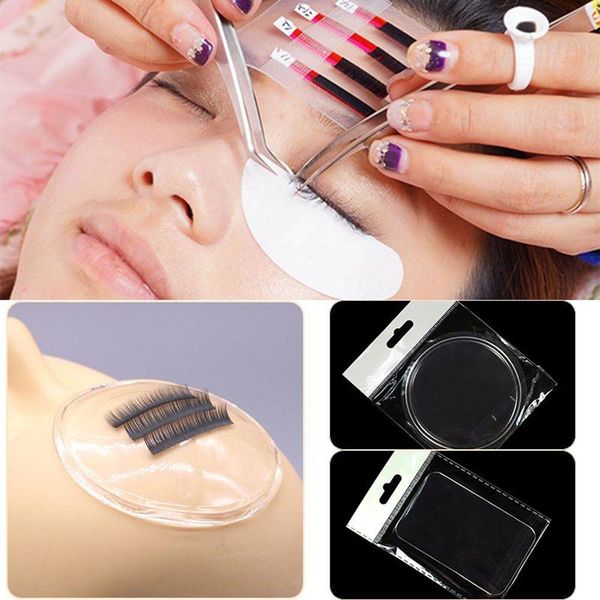 Tools Silicone Eyelash Extension Stand Pallet Pad Reuseable Transparent Rectangle Round Eye Lash Brand New Quality Tray Holder Tools