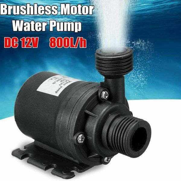 Pompe 800L/H 5m DC 12V 24V 19W Motore Brushless Solare Pompa per Circolazione dell'Acqua Ultra Silenziosa